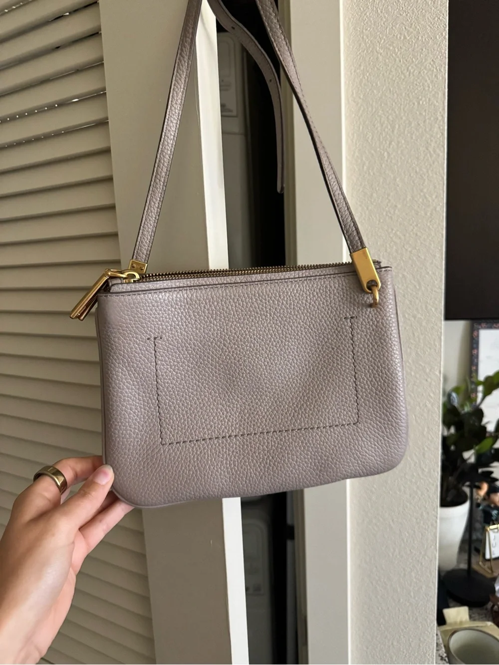 Marc Jacobs Pebbled Leather Crossbody in Light Taupe